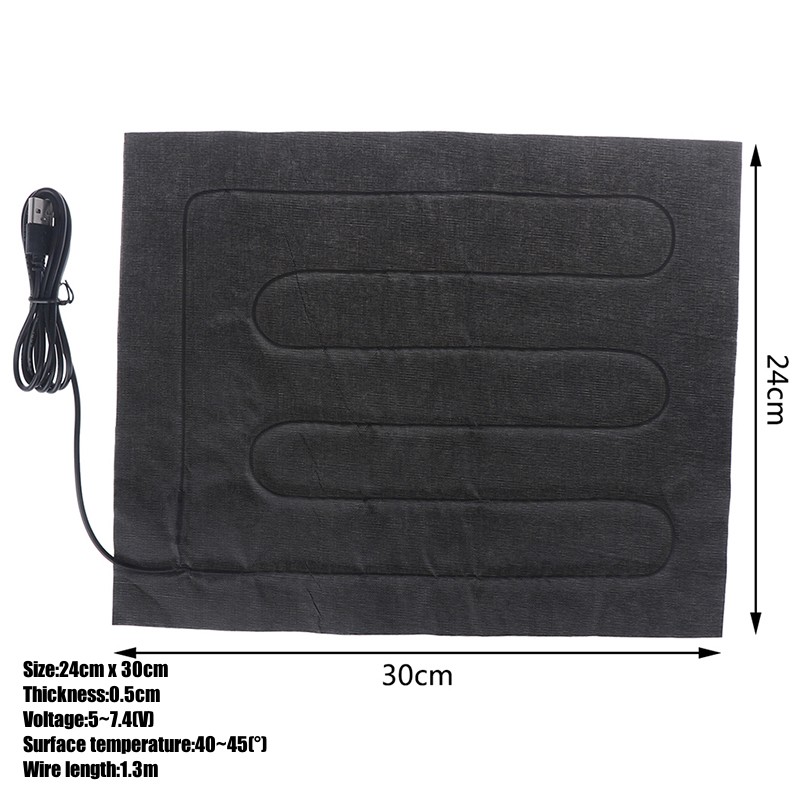 5V Usb Pet Warmer Verwarming Pad Elektrische Verwarming Pad Winter Warm Tapijt Carbon Fiber Verwarming Pad Handwarmer: GRIJS