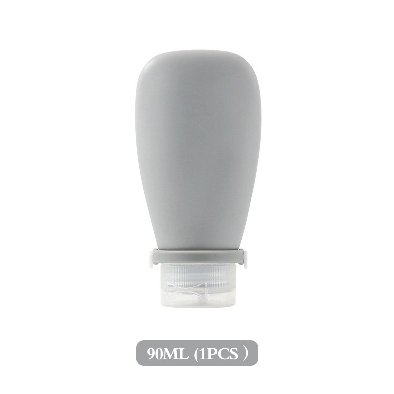 30/60/90ml Silicone Travel Bottles Leak Proof Squeezable Refillable Containers Cosmetic Tube for Lotion Soap Liquids Bottling: Brown