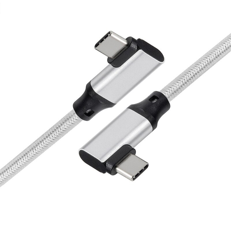 Extensor de Cable de carga de 3,1 W, Cable USB 100 macho a USB-C, doble codo, extensión de datos, 10Gbps Gen2 tipo C, Reversible