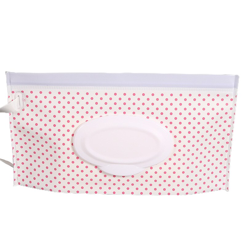 Boîte de lingettes pour bébé, sac de transport de lingettes de nettoyage, bouton-pression rabattable imprimé à la , boîte de rangement de lingettes humides réutilisables: 03