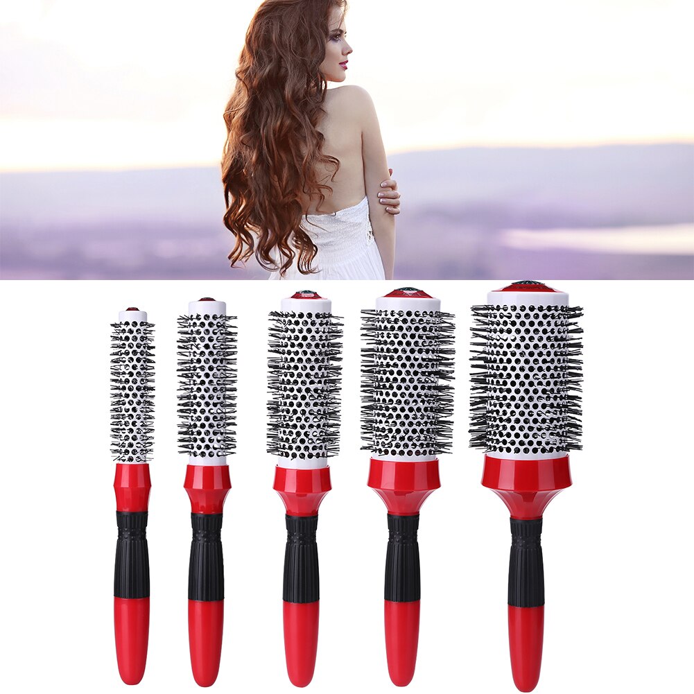 Roller Kam Keramische Ion Krullend Haar Borstel Hittebestendige Draagbare Haar Borstel Haar Styling Haarborstel Kappers Kam Ronde Gereedschap