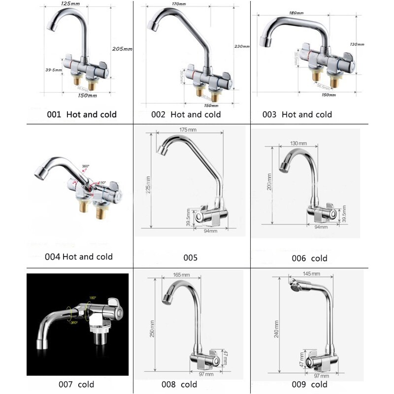 RV Folding 360 Rotation Faucet Kitchen Aerator Cold & Water Tap for Bathroom Deck Caravan RV Boat Mounted 1Pcs 002