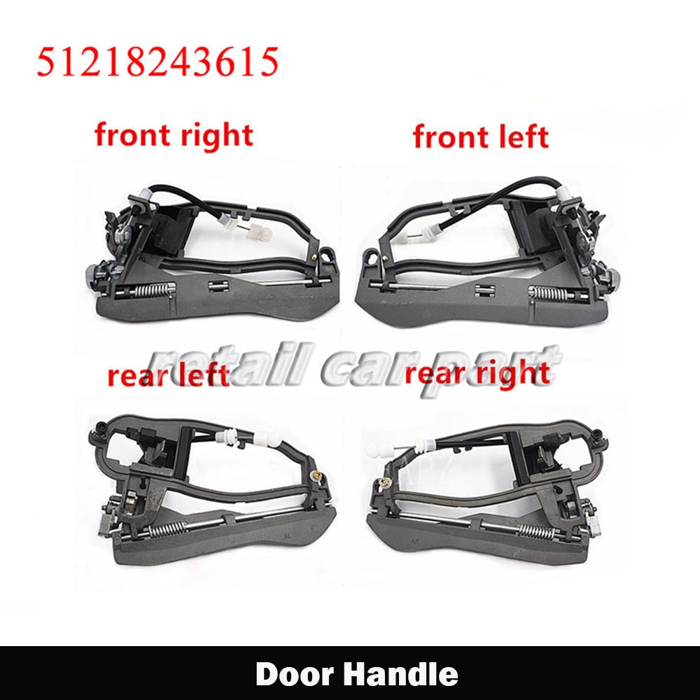 Manija marco de soporte de la puerta frontal Exterior trasera izquierda LH del lado del conductor para 00-07 BMW X5 e53 51218243615 51218243615