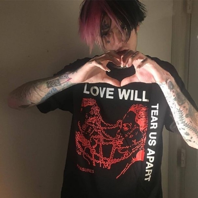 Lil Peep Rapper Casual Zomer Fun Harajuku Print Big Size Korte Mouw Hip Hop Vrouwen Losse Tops Tees brief T-shirt