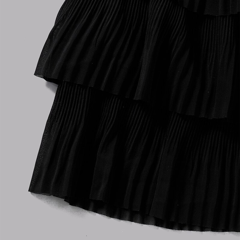 princesse 0-6Y enfants bébé filles jupe noir solide couche robe de bal jupe élégante gâteau jupe tenue de fête