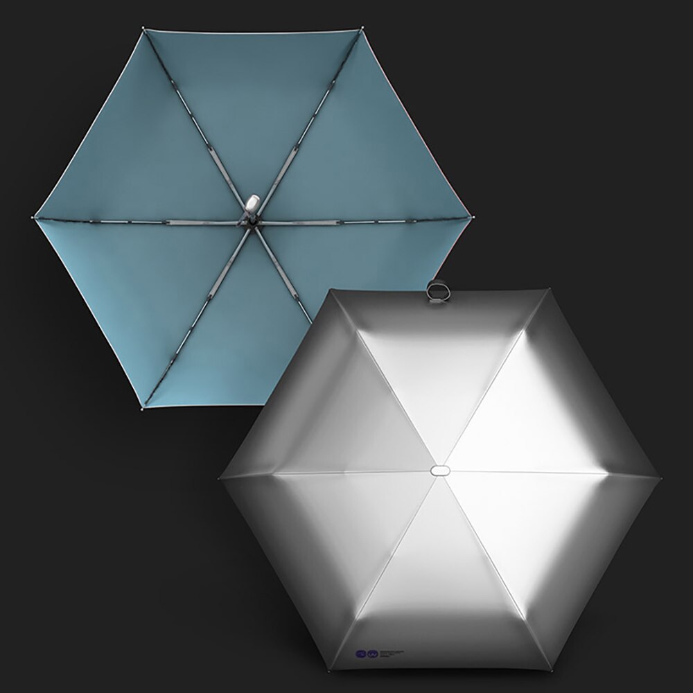 Parapluie de soleil plat de luxe, Portable, Anti UV, parapluie pliant automatique, coupe-vent, titanime, revêtement argenté, Parasol 6K UPF50 +