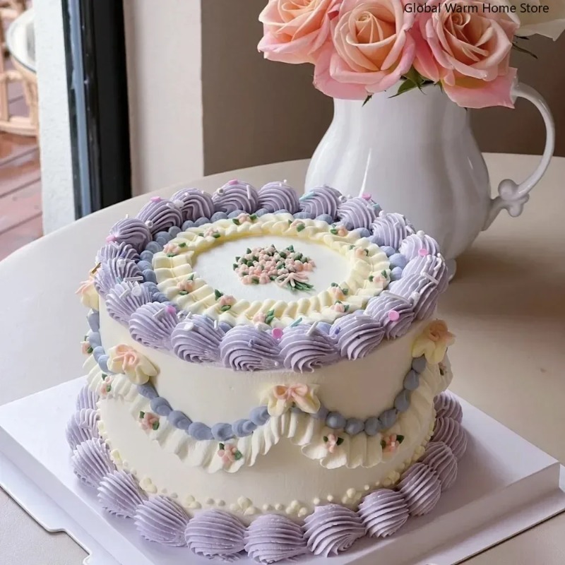 Simulatie Taart Model Verjaardag Dessert Ingelijst Versierd Etalage Monsters Nep Voedsel Fotografie Props Halloween Home Decor: Oranje