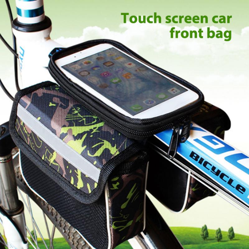 1Pcs Fiets Zadeltas Touchscreen Mobiele Telefoon Zak Waterdichte Mountainbike Voor Beam Tas Voor Outdoor Veilig Fietsen gereedschap