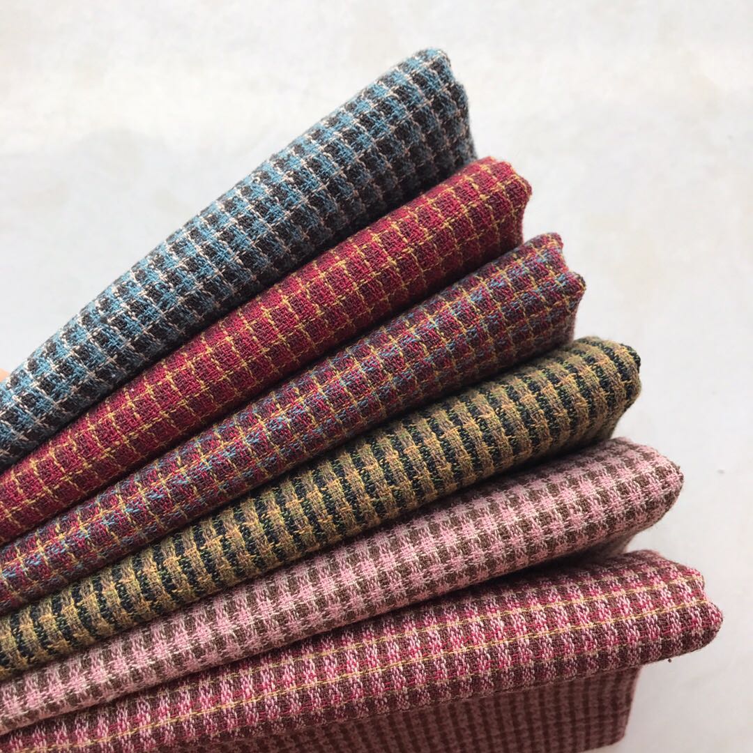 Przędza barwiona japońskie retro tkanina patchworkowa kołdra rzemiosło tkaniny wiązki aplikacja szycie tkanina pikowana 50*70cm tkanina tela pled