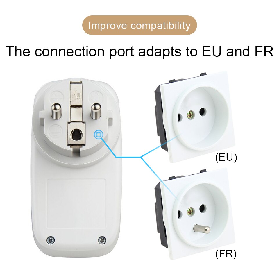 Msle Upgrade Draadloze Afstandsbediening Smart Socket Plug Outlet Adapter Eu Franse Rf 433Mhz Elektrische Schakelaar Thuis Night licht