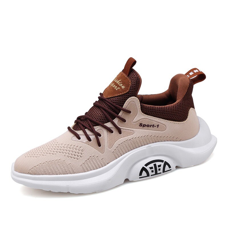 Slitesterk blade warrior same paragraph herresko tilfeldig slip on pustende joggesko herresko våren utendørs leiligheter sko: Beige / 7