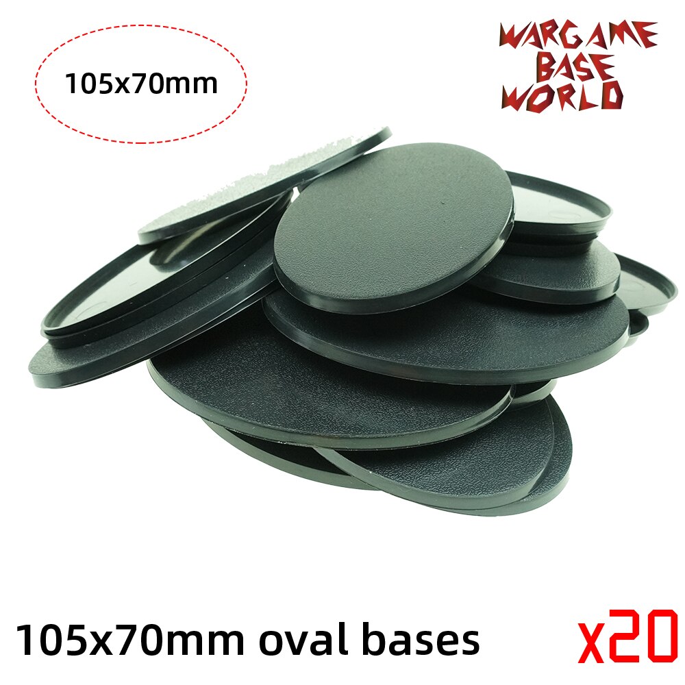Wargame base world  -105 x 70mm ovale baser til warhammer: 20