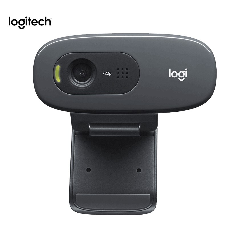 100% Original Logitech C270 Webcam HD Vid 720P Built-in Micphone USB2.0 Mini Computer Camera for PC Laptop