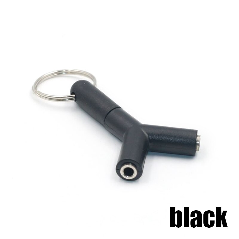 3.5MM Y Dual Jack Aux Earphone Adapter Male To Female Headphone Splitter Cable Adapters Convenient Audio Line 1 to 2 AUX Cable: black