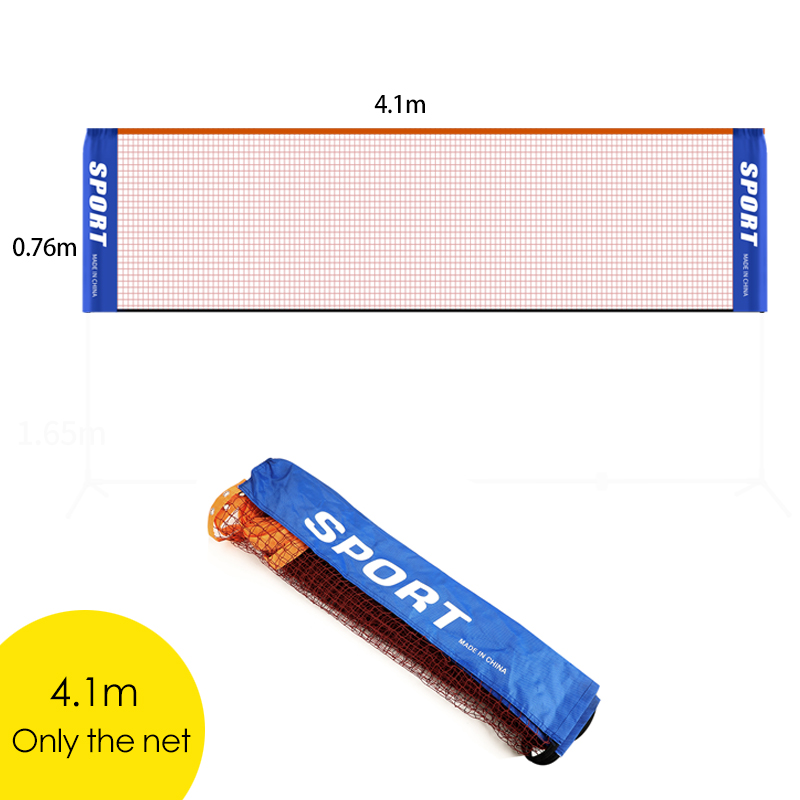 3-6M Portable Standard Badminton Net Badminton Training Square Mesh Tennis Badminton Square Net Shuttlecock Network: 4.1m X 0.76m