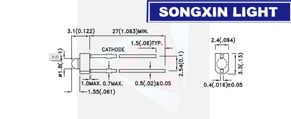 1000pcs 1.8mm red yellow blue green white yellow green orange warm white pink Ultra Bright water clear Transparent DIP LED