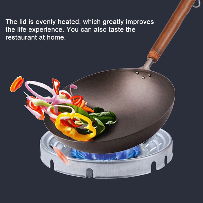 Gas Stove Fire Ring Stainless Steel Accessories Insulation Gas Stove Cover Ring Reducer Pot Rack Energy Saving 8 Holes Windproof