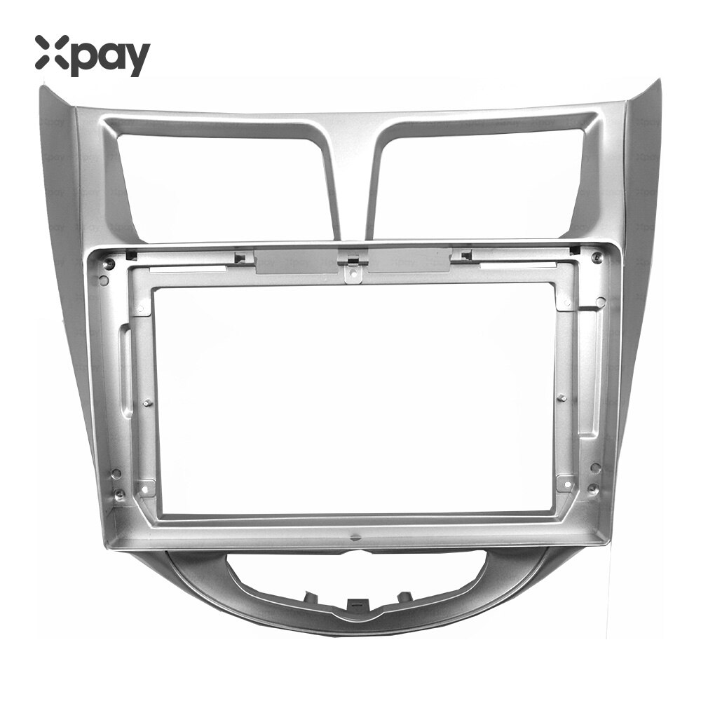 Xpay 9- inch 2 din autoradio dashboard voor hyundai solaris 1 stereopaneel voor montage van autopaneel dual din cd-frame