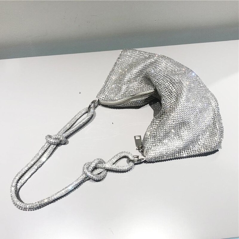 Shining Rhinestone Clutch Portemonnees Keten Riem Schoudertas Hobo Tassen Chic Alexander Onderarm Zak Top Rits