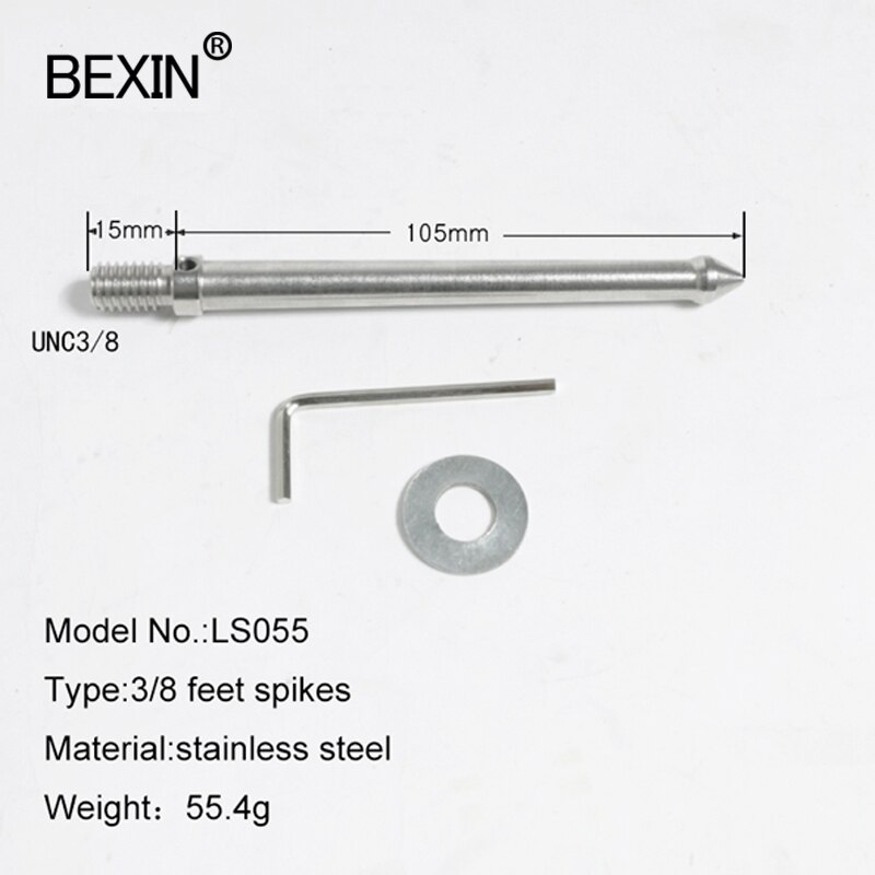 BEXIN universale 120mm 65mm 3/8 pollici treppiede di ricambio punta per treppiede Manfrotto Gitzo Benro RRS SIRUI treppiede monopiede: LS055 1pezzi