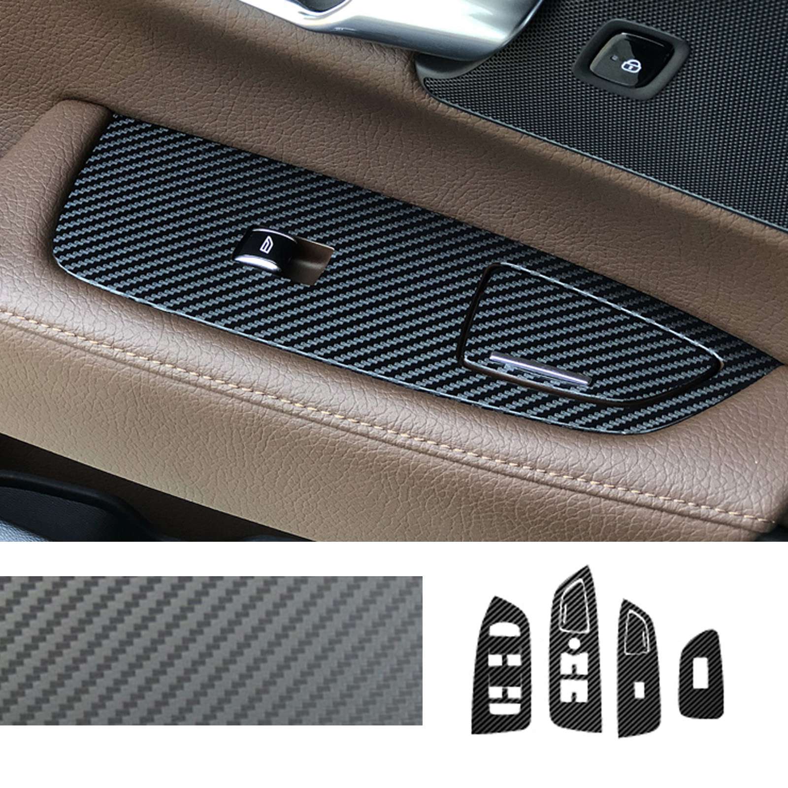 Interieur Center Console Koolstofvezel Molding Sticker Decals Voor Volvo S90