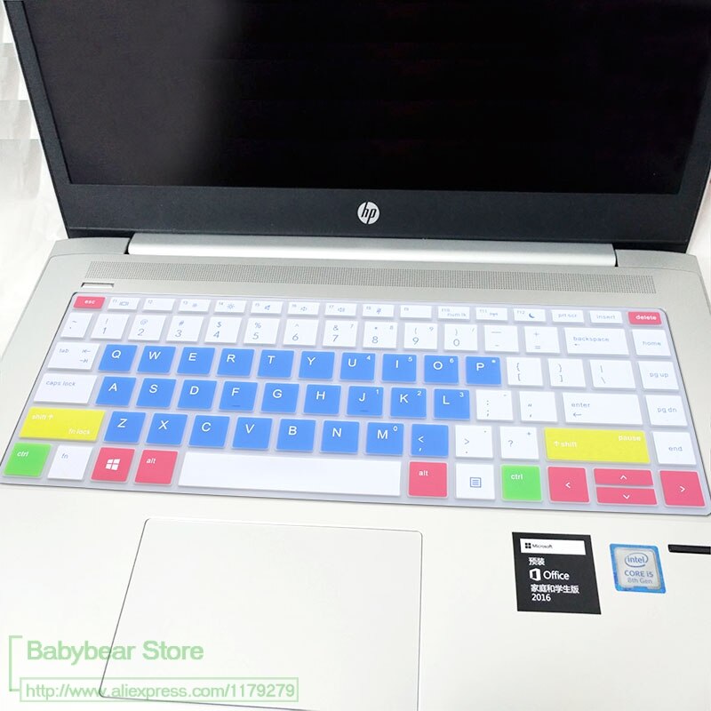 Til hp probook 440 g5 14 " / probook  x360 440 g1 / 440 g6 / 445 g6 / 640 g4 14 tommer laptop tastatur cover beskytter hud: Candyblue