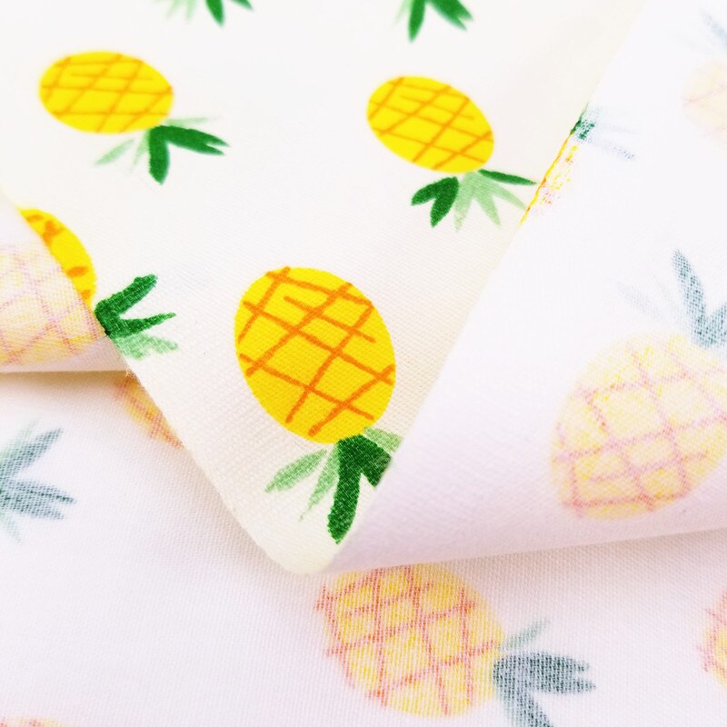 Härlig ananas tryckt baby bomull twill tyg lapptäcke för diy sömnad quiltning fett kvartal material för baby & barn