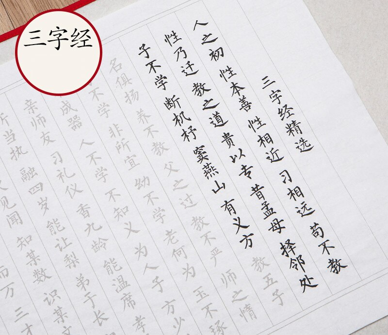 Chinese Brush Calligraphy Practice Copybooks Chinese 60sheets Small Regular Script Heart Sutra Poem Copybooks for Beginner: F