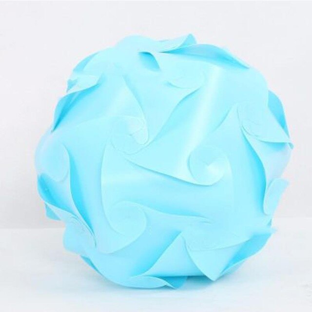 Bricolage moderne boule lampe abat-jour abat-jour Art déco coloré Puzzle pendentifs lumière ombre bricolage plafond moderne diamètre 30 cm: Bleu ciel