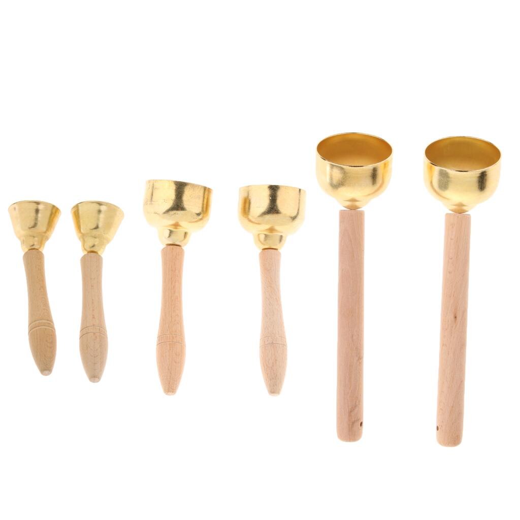 1 Paar Hand Bell Tinkle Bell Tafelbel Voor Muziek Onderwijs Speelgoed Tool