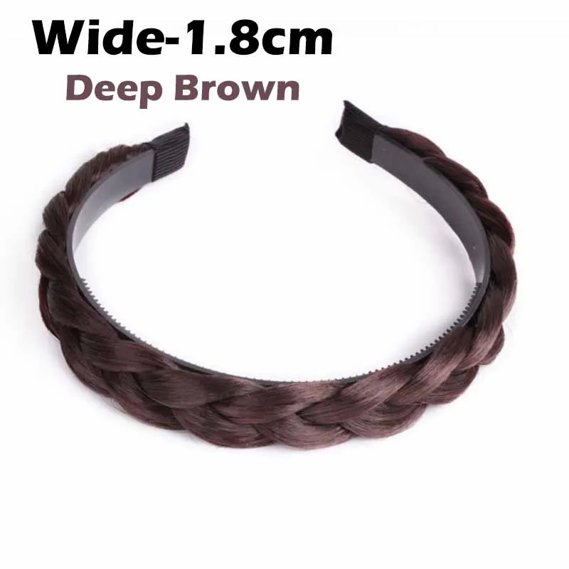 Synthetisches Stirnband Ich bin böhmischen Stil, Fischschwanz-Zöpfe, Haar mit verstellbarem Gürtel, geflochtenes Haarband für Damen, Frisur, Haarteile: dunkel Grau