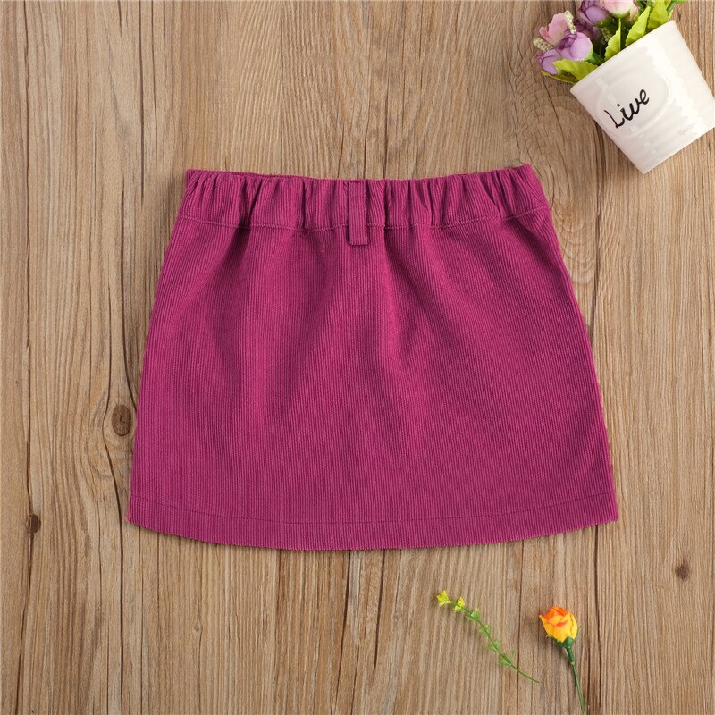 Kinderen Baby Meisjes Mode Pocket Rok Kinderen Meisjes Stijlvolle Rok Voor Party Dagelijkse Slijtage