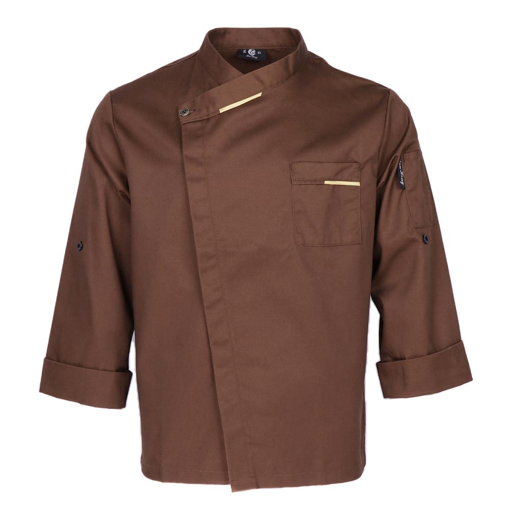 Chaqueta de Chef Unisex, camisa de manga larga, uniformes de cocina: Coffee L