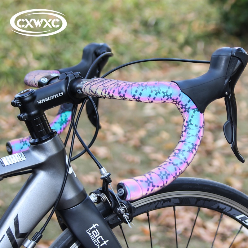 Fietsstuur Tape Licht Reflecterende Bike Bar Tape Racefiets Tape Wrap Pu + Eva Fietsen Stuur Tapes accessoires