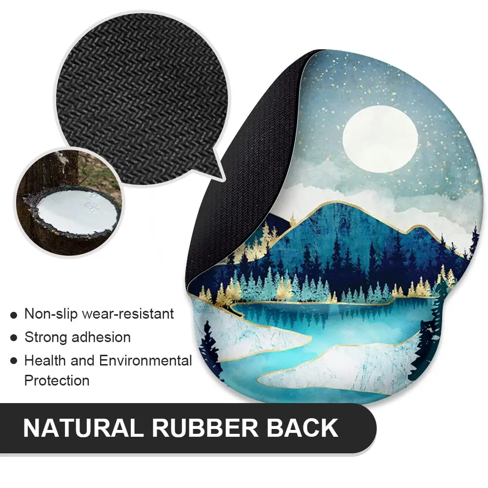 Custom Mouse Pad with Wrist Rest Support Gaming Non Slip Rubber Base Mousepad Ergonomic Mouse Wrist Rest Pad for Home Office PC