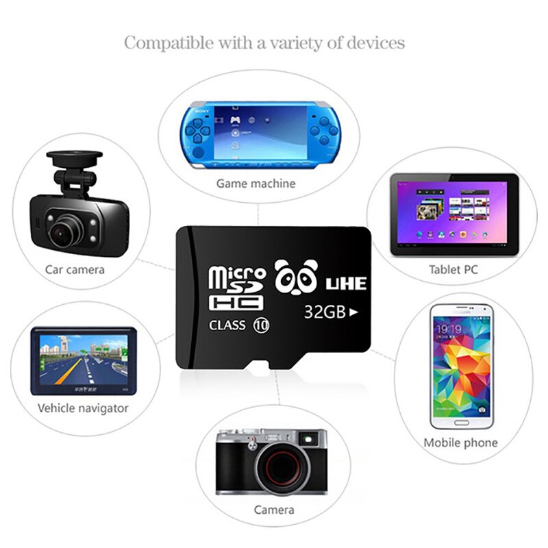 Black Microsd SD 32GB memory card 64GB tf cards 4GB 8GB 16GB flash microsd with card reader mini