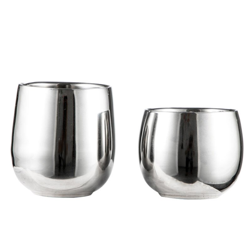 Stainless Steel Water Cups Double Layer Insulated Tea Cup Multifunctional Anti-scald Beer Cup