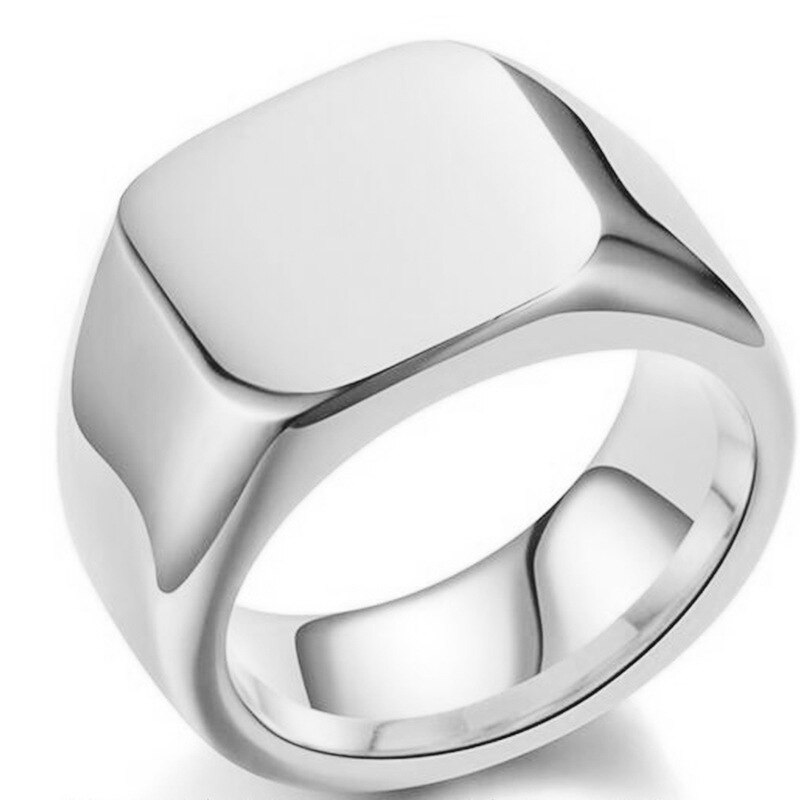 Anillo de negocios para hombre, joyería de lujo cuadrada brillante, , novedad: 7 / white