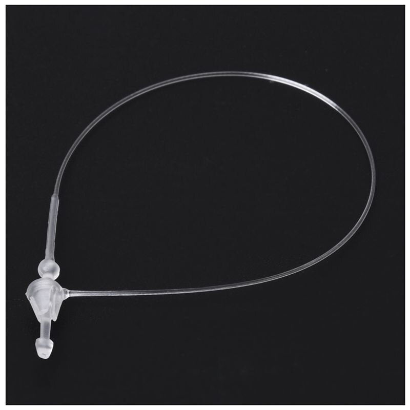 500 Pieces White Snap Lock Pins Loop Price Tag Fastener 5" 130mm