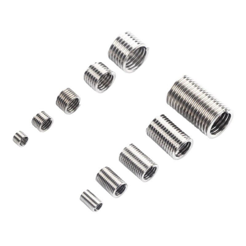 150pcs Stainless Steel Helicoil Thread Repair Insert Kit M3 M4 M5 M6 M8 Nut Kit Crew Sleeve Set