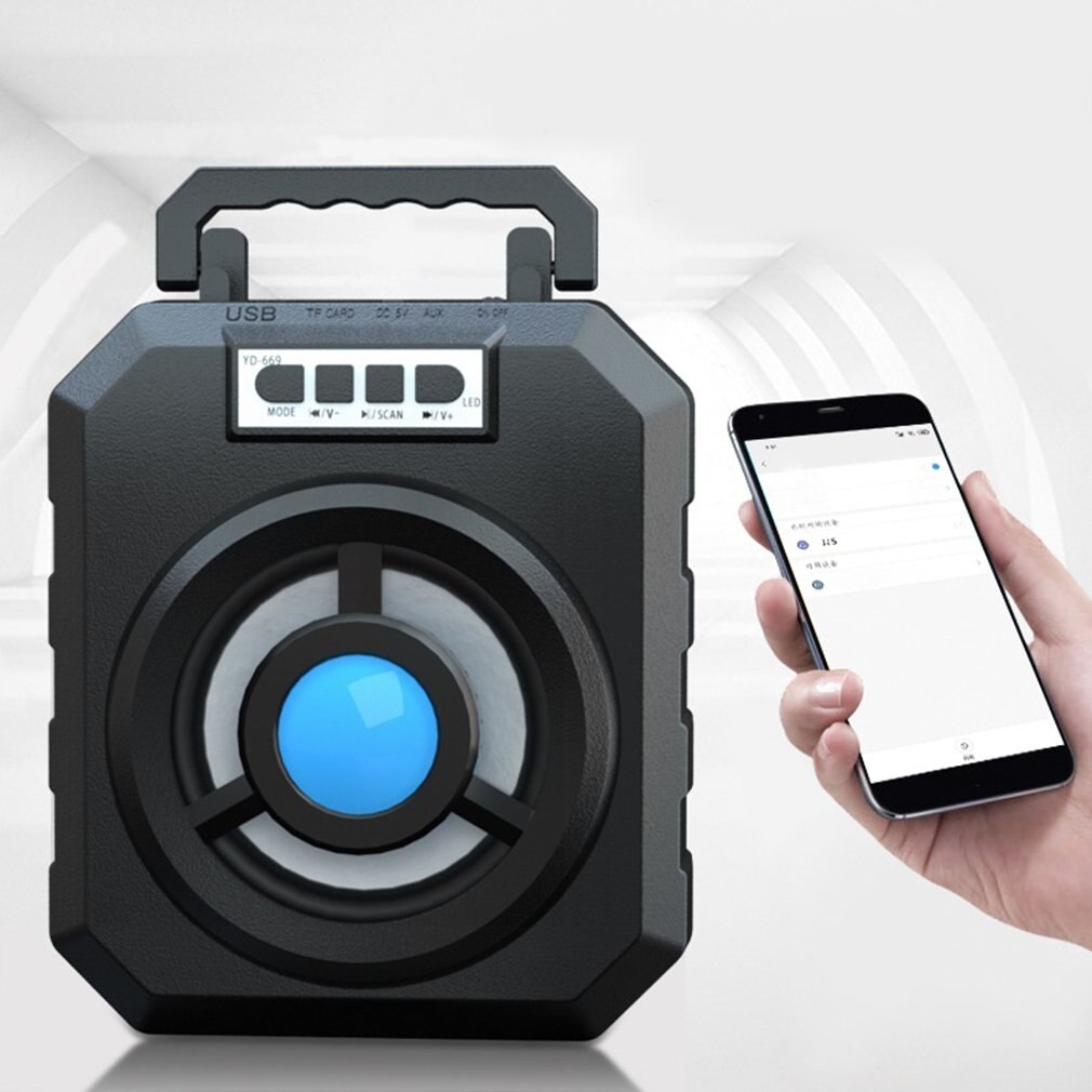 Portable Wireless Bluetooth Speaker Big Sound Stereo FM Radio LED Light Waterproof Portable Outdoor Speaker