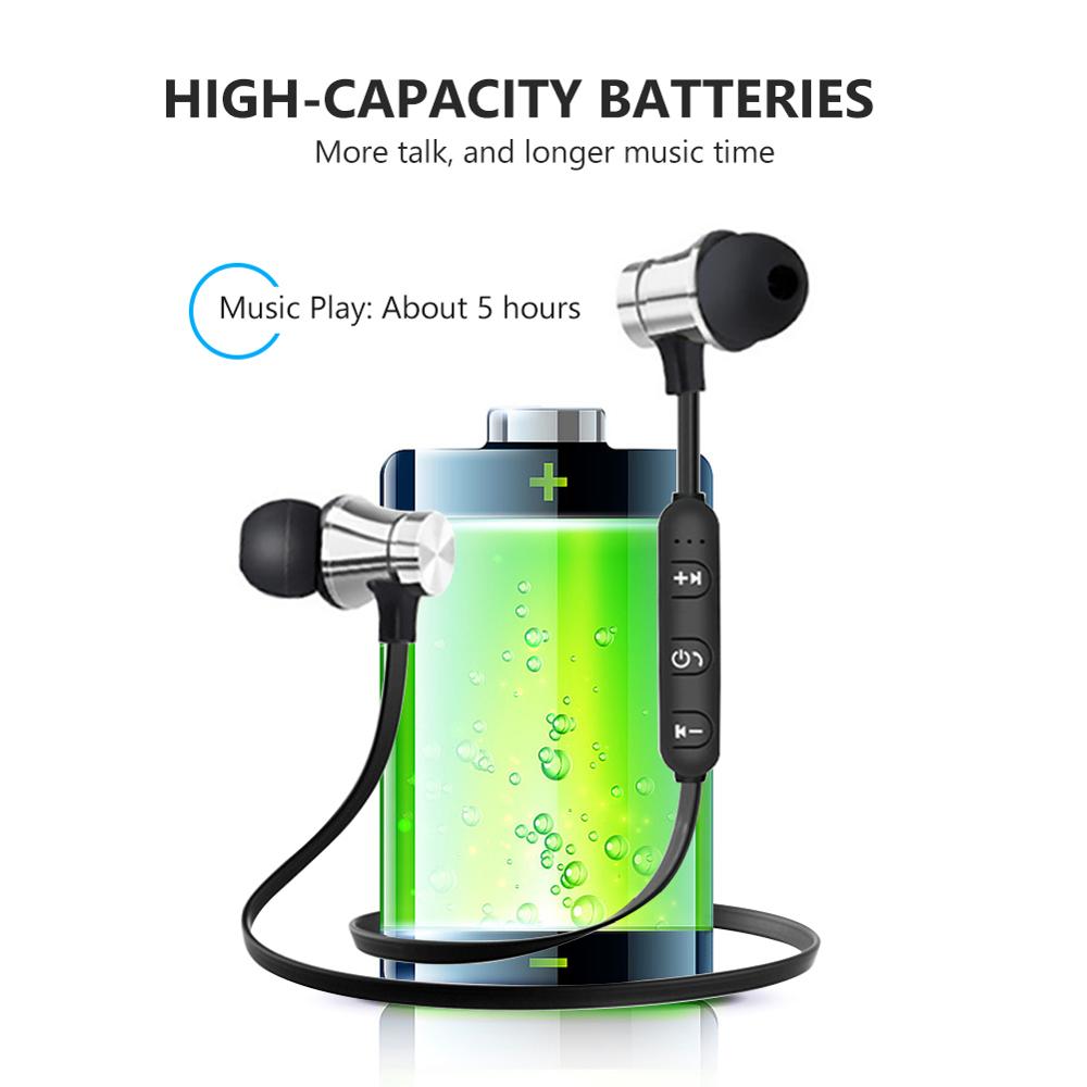 Auriculares deportivos con Bluetooth, manos libres, magnéticos, con micrófono, para iPhone, Xiaomi, Android, LG