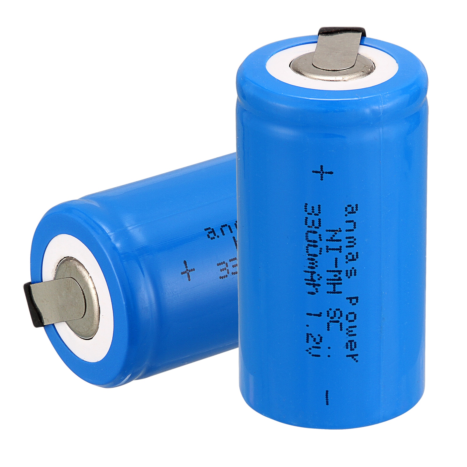 Anmas Power 2/4/8 pièces Sub C SC 1.2V 3300mAh Ni-MH NiMH Batteries rechargeables 1.2 v batterie bleu 56 g avec languette