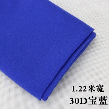 1 m/lot122-152cm30D50D75D100D200D300D kleurrijke een-side lijm geweven zijde doek interlining voor patchwork handgemaakte diy 2173: 30D blue 122cm