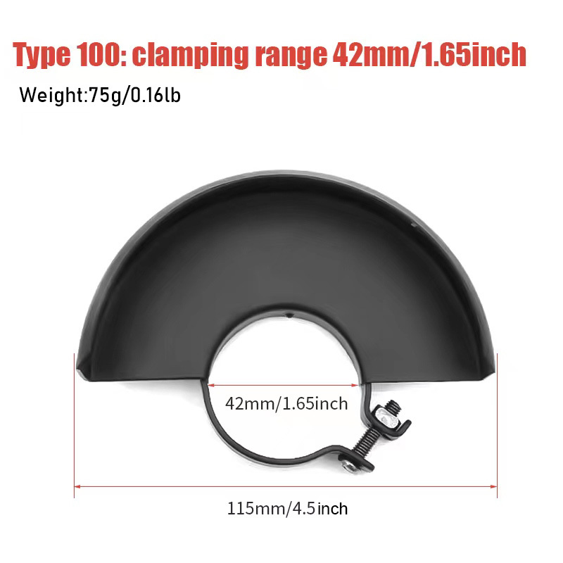 Haakse Slijper Metalen Veiligheidsbescherming Beschermer Wieldop Voor Elektrische Hoek Slijphoek Slijpen Wiel Cover Stofkap Hoek: Black