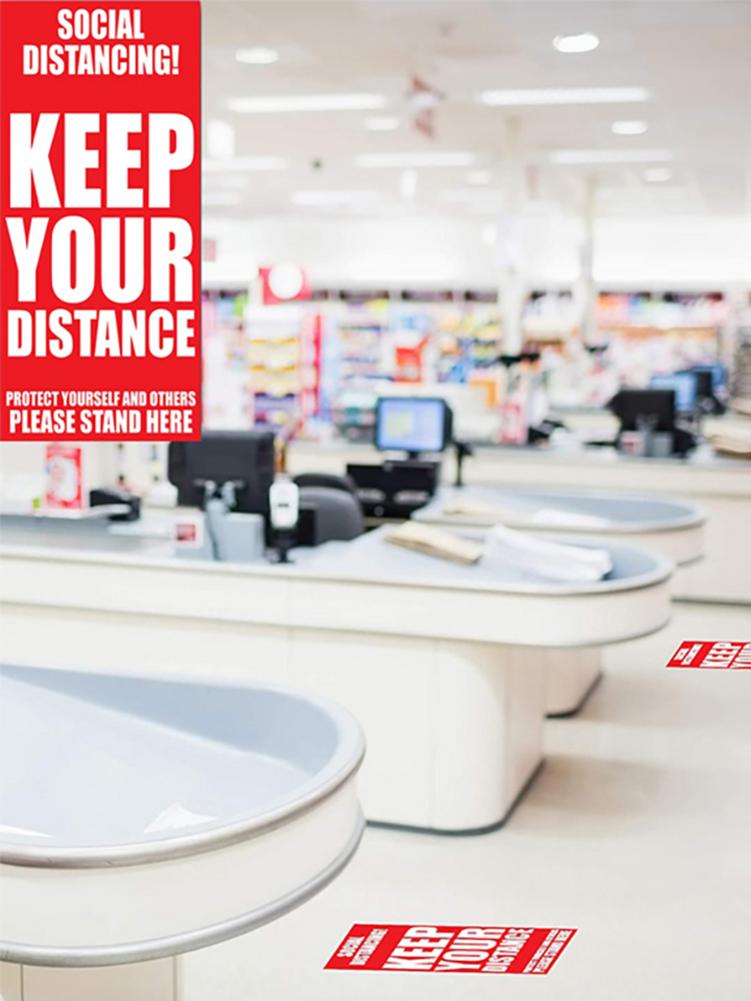 Houd Uw Afstand Sticker Teken Sociale Distantiëren Floor Decal Veiligheid Vloer Teken Sticker Behouden Afstand Floor Decal