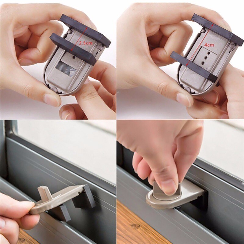 Security Sliding Stopper Door Window Safety Sash Lock Restrictor Catch Tools