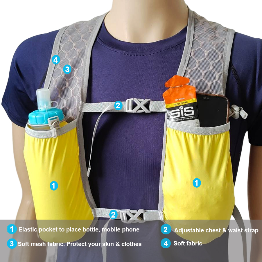Ultra-tri trailrunning vest lichtgewicht fiets- en wandelrugzakken hydratatiepacks 3l