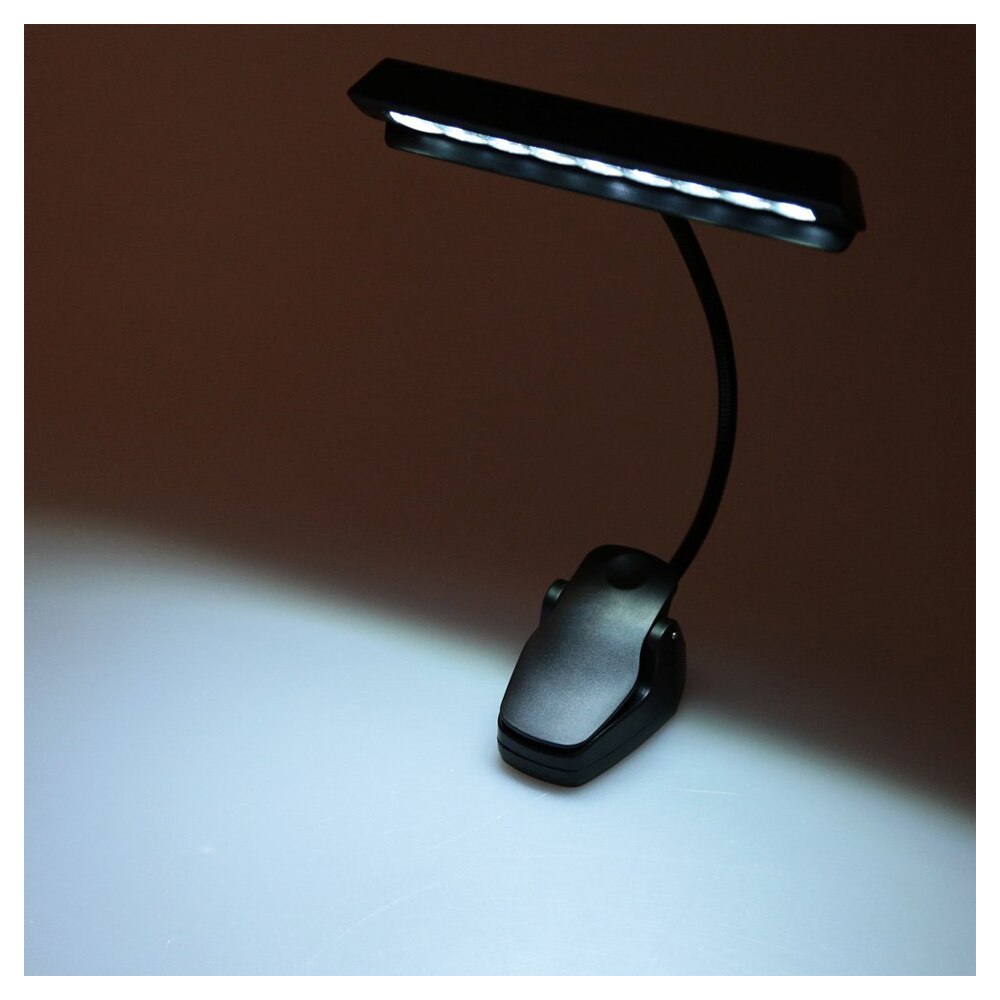 9 LEDs LED Leeslamp Leeslamp Desk Clip Lamp voor Piano muziek score stand Black