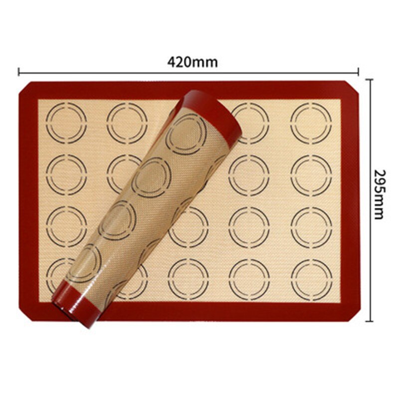 Silicone Macaron Baking Mat - for Bake Pans - Macaroon/Pastry/Cookie Making - Grade Nonstick